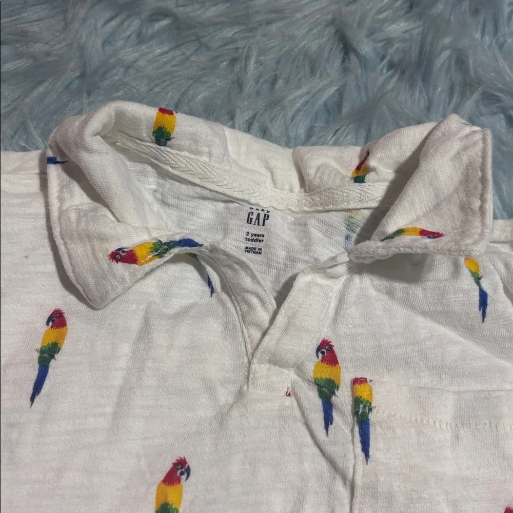 Baby GAP Parrot Short Sleeve Polo sz 2T